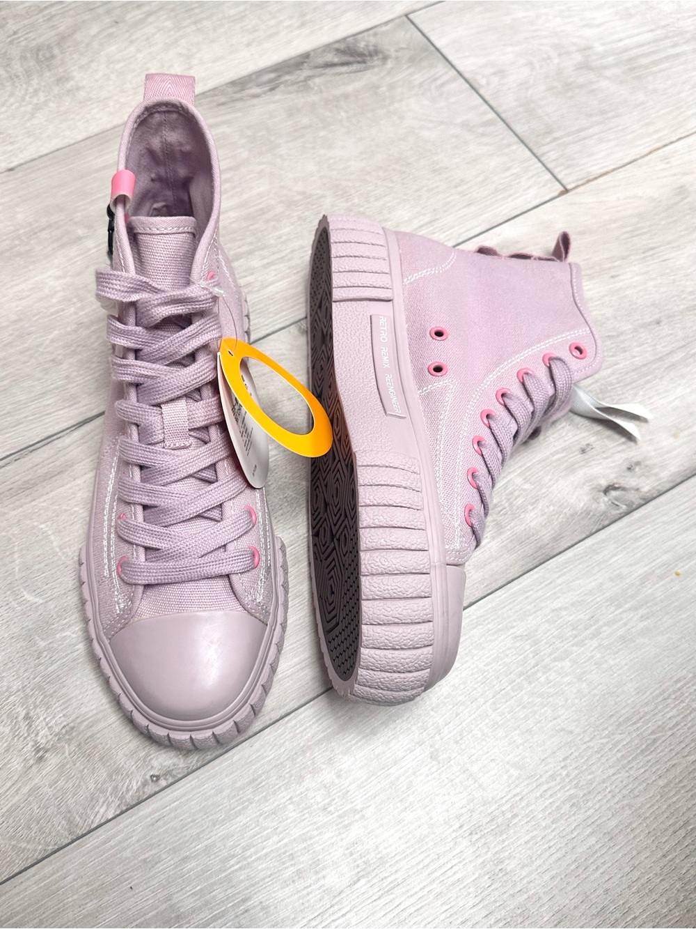 361° Dusty Rose High-Top Canvas Sneakers *NWT* Size: 7.5